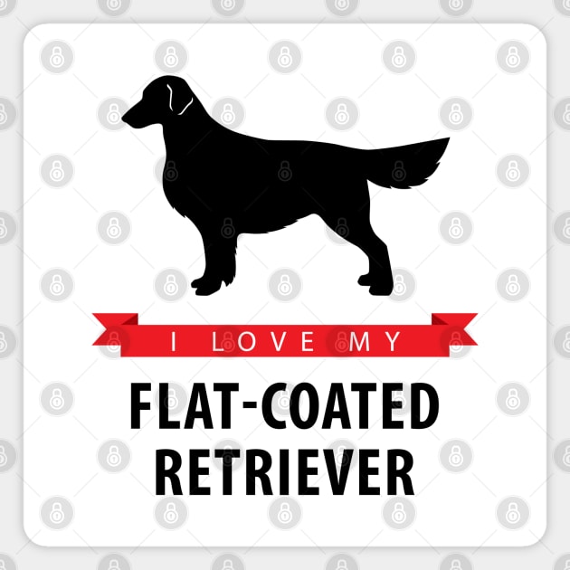 I Love My Flat-Coated Retriever Magnet by millersye